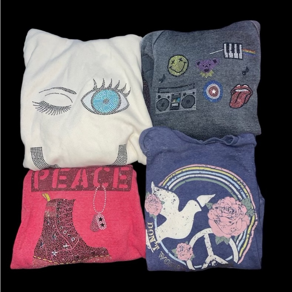 A big lot of 4 girls butter sweatshirts